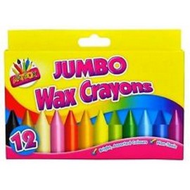 Jumbo Wax Crayons 12 Colours for Kids Arts and Crafts (1)