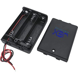 Jex Electronics Three/3X AA DIY Battery Holder Case Box 3.6V/4.5V with Power Switch & Bare Wire Ends