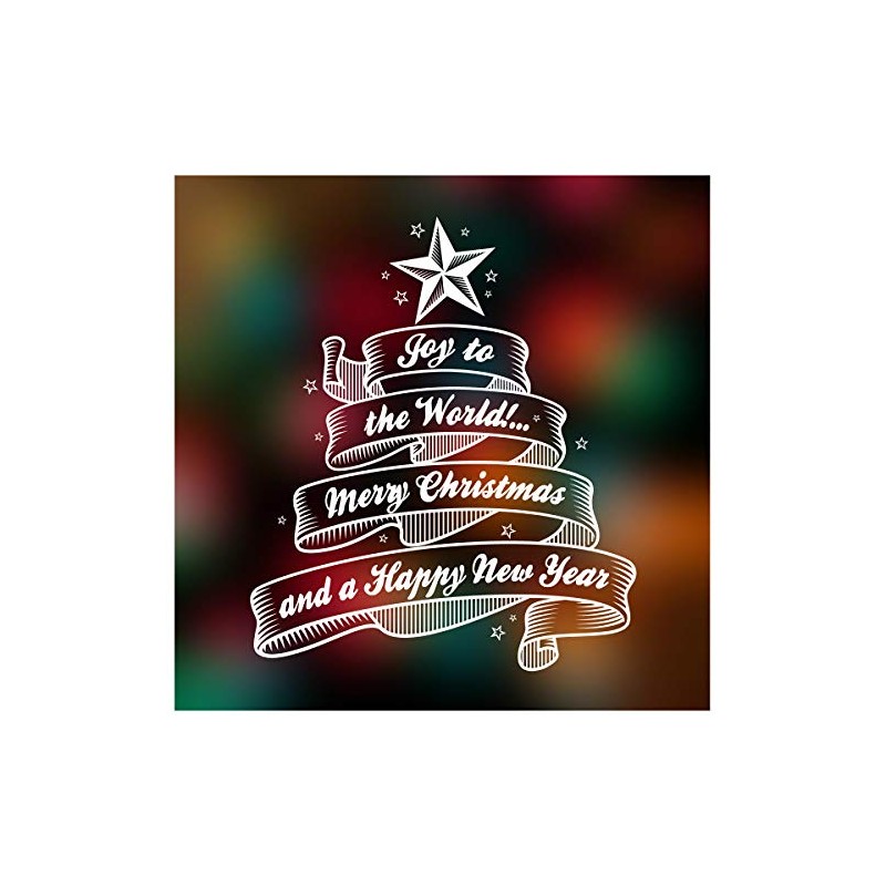 Joy to The World Christmas Window Cling Sticker by Stickers4