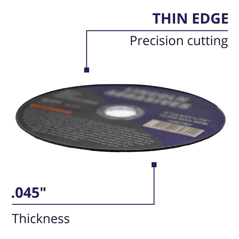 25 Pack 6" Cut-Off Wheels Lincoln Abrasives .045" Metal &