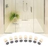 8pcs Brass ABS Sliding Glass Shower Door Rollers Runners Pulleys