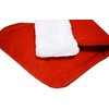 Set of 2-18" Red Velvet Stocking W/White Plush Cuff &