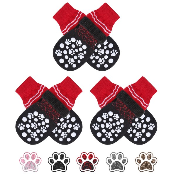 BINGPET Double Side Anti-Slip Dog Socks with Adjustable Straps Premium,