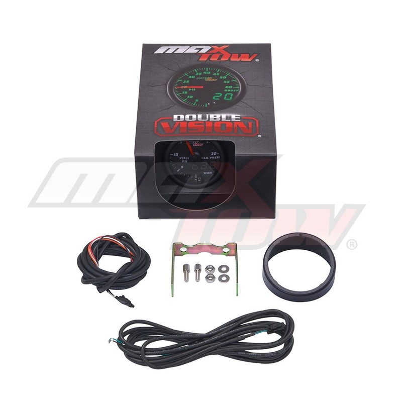MaxTow Double Vision 30,000 PSI Fuel Rail Pressure Gauge -