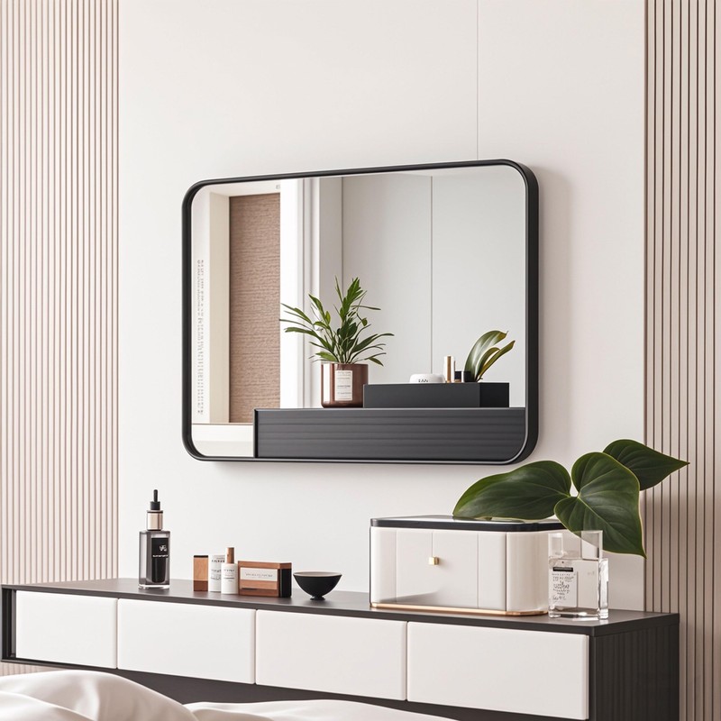 20x24 Black Rectangle Bathroom Mirrors for Over Sink, Bathroom Vanity