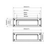 QCAA Solid Brass Mail Slot, with Solid Brass Interior Back