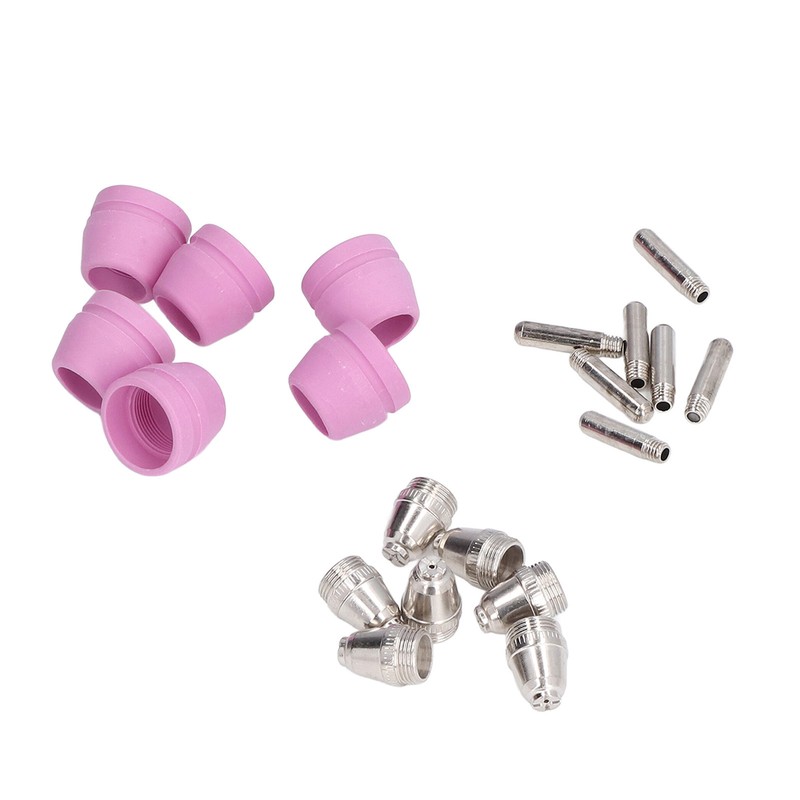21Pcs/Set Plasma Cutter Torch Consumables Electrode Nozzle Cups Kit for