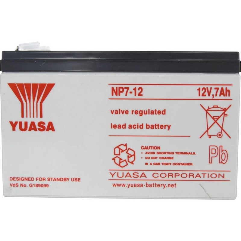 Yuasa - NP7-12 AGM S65-12V 7.0Ah - Sealed Lead Acid