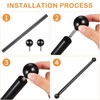 Awleynz 16 Inch Steel Lamp Post Cross Bar Ladder Rest