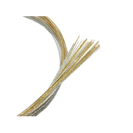 Tokusaya Hagoromo Mizuhiki (Made in Japan) 2 Colors, Set of 15 Pieces, Gold/Silver, Total of 30 Pieces, Hair Ornaments and Water Ornaments