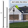 Koiyingnote 10FT Outdoor Solar Street Light Pole, Heavy Duty Galvanized