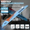 KEENTCH Sawzall Blades Metal and Wood Demolition, 9 Inch 8+10TPI,