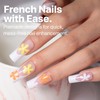 SXC Cosmetics French Tip Press On Nails, Pink Starter Kit,