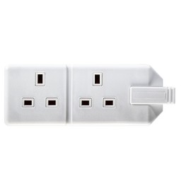Permaplug By Masterplug ELS132W-01 Two Socket Trailing Socket, Without Plug And Cable, 13 Amp, White