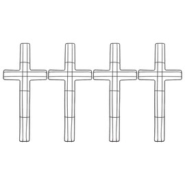 MAGICLULU 4Pcs Cross Metal Wreath 16 Inch Metal Wire Wreath Frame Floral Wreath Form for Easter Front Door Indoor Outdoor Hanging Decorations