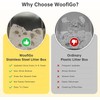 Stainless Steel Litter Box with High Side, XXL Extra Large