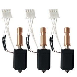 HzdaDeve 0.2MM 0.4MM 0.6MM Ceramic Hotend for Kobra S1 Combo Stainless Steel Print Head Extruder Kit Hot End Hardened Nozzle Heater Block 200K Heating Rod Thermistor for Anycubic Kobra S1 (3 Pack)