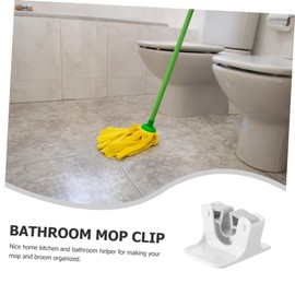 CIYODO 4pcs Wall Mount Mop and Broom Organizer No Punching Required Broom Holder for Bathroom and Kitchen Easy Installation Space Saving Storage