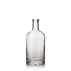 Nakpunar 25 oz Nordic Heavy Base Glass Liquor Bottle with T-Top Synthetic Closure and Bonus Regular Cork – Made in USA