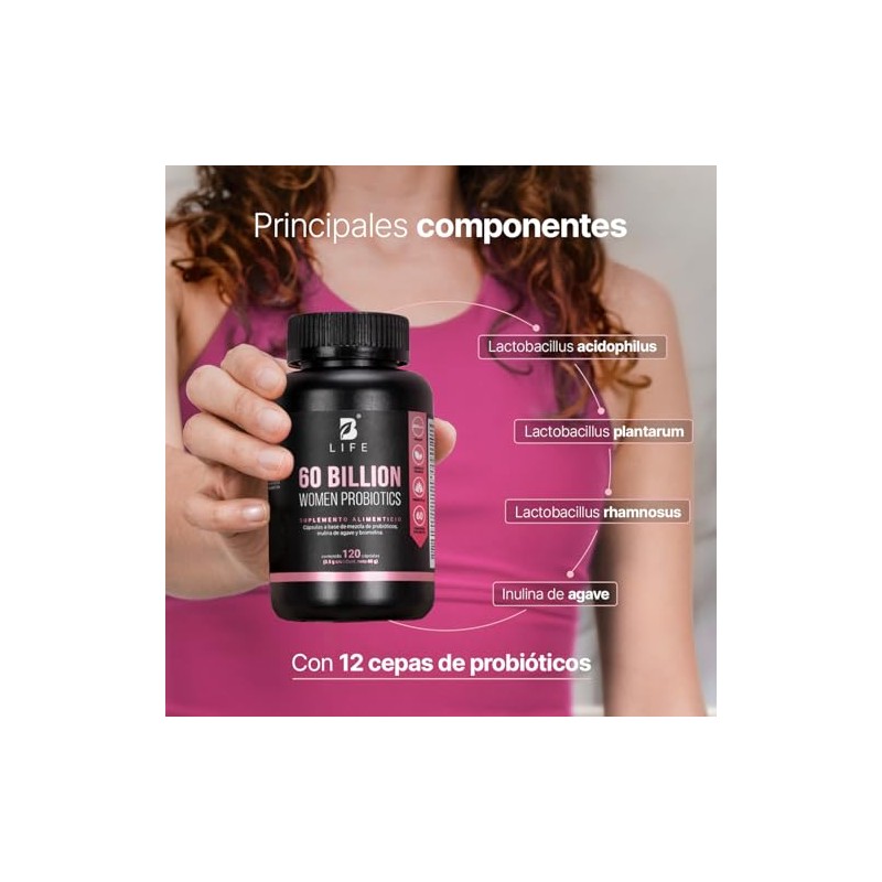 B Life Probióticos 60 Billones para Mujer 120 cápsulas
