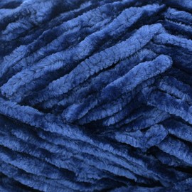 3 Pack Velvet Chenille Yarn for Crocheting,Navy Blue Fluffy Velvet Plush Yarn Thick Soft Chunky Chenille Yarn Baby Blanket Yarn for Crocheting Knitting Beginners(Navy Blue