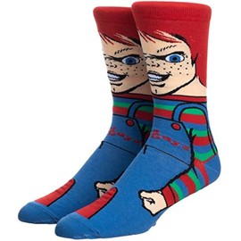 Bioworld Sesame Street Cookie Monster 360-Degree Graphic Print Crew Socks for Men