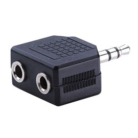 KTX7® Headphones 2-Way Adaptor - 3.5 mm Male / 2x 3.5 mm Socket (Pack of 1)