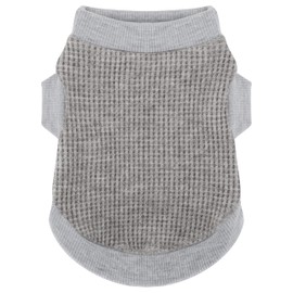 Cozy and Functional Dog Shirts for Small Puppies: Stretchable Gray Attire with Easy-On Design, Ideal for Chihuahuas and Yorkies - Enhance Comfort and Playfulness on Chill Days Large