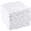 Men's Handkerchiefs 100% Soft Cotton Premium White Hankie Hankerchieves,Cotton White