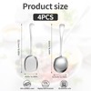 Set of 4 Serving Spoons, Stainless Steel, Salad Servers, Stainless