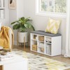 DINZI LVJ Shoe Storage Bench with Cushion, Cubby Shoe Rack