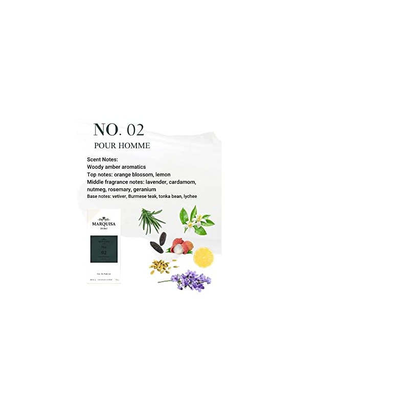 Marquisa Dubai No.2 Eau De Parfume Spray For Men, 3.4