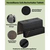 Funkup Sofa Tray Armrest with Drink Holder & Compartments, Foldable