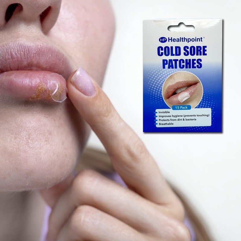 Healthpoint Cold Sore Patches, 2 Packs of 15 Invisible Patches