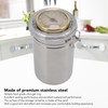 Cigar Jar Stainless Steel Silicone Ring with Hygrometer Waterproof Sealed
