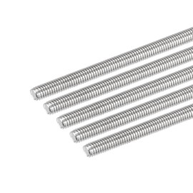 DMiotech 5Pack M6x120mm Fully Threaded Rod 304 Stainless Steel Right Hand Threads Rod Bar Studs Clamps and U-Bolts