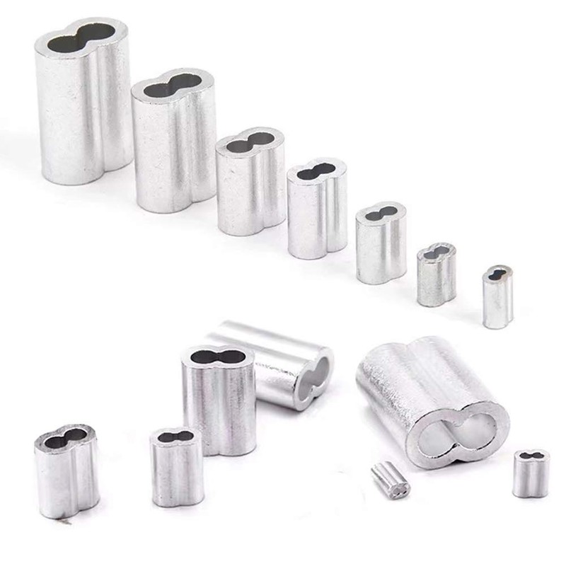 Pack of 100 2.5 mm Aluminium Double Sleeves Crimping Loop