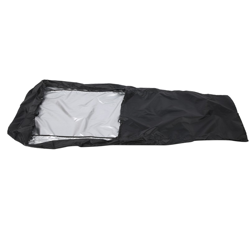 SilverCoated Lawn Mower Waterproof Cover High Temperature Resistance Dustproof Protector(Black
