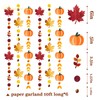 NICROHOME EUR Fall Autumn Paper Garlands with Glitter Pumpkin Maple