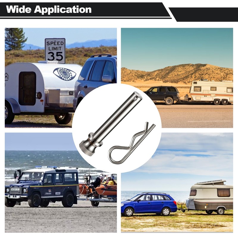 TOPSHINE Stainless Steel Trailer Hitch Pin and Clip, 5/8 Inch