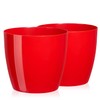 Tymar Pack of 2 Round Shape Planter (Red, Diameter 14