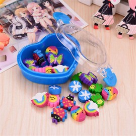 Mini Eraser Set for Children, Eraser for Party Favours as Birthday Gift and Creative Toy Party Colourful Funny Eraser