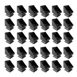 TOUCAN Stair Spindle Shoes for Indoor Staircase Balusters, Satin Black Slant Shoes with Screw Apply to 1/2”Square Iron Balusters(30pcs)