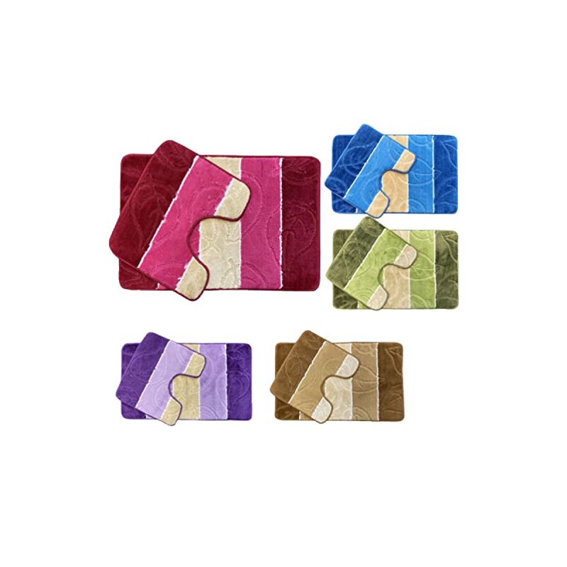 Lizzy 2Pcs Leaf Bath Mat Set | Non-slip Bathroom Mats