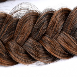 Gledola Messy Synthetic Hair Braided Headband Classic Chunky Wide Braided Headband (Auburn)