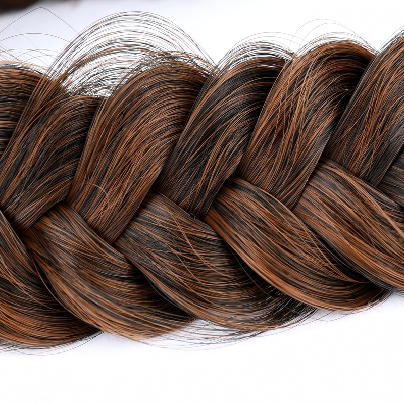 Gledola Messy Synthetic Hair Braided Headband Classic Chunky Wide Braided