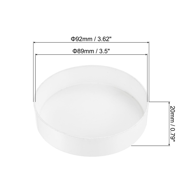PATIKIL 3.5"/89mm PVC Pipe End Cap Fitting, 3 Pack Furniture