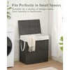 SETVSON Laundry Hamper with Lid Wicker Laundry Basket 112L, Black