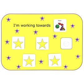 Plastic Visual ASD Reward Chart (Picture Communication Symbols)