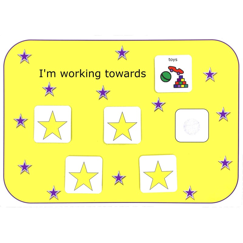 Plastic Visual ASD Reward Chart (Picture Communication Symbols)